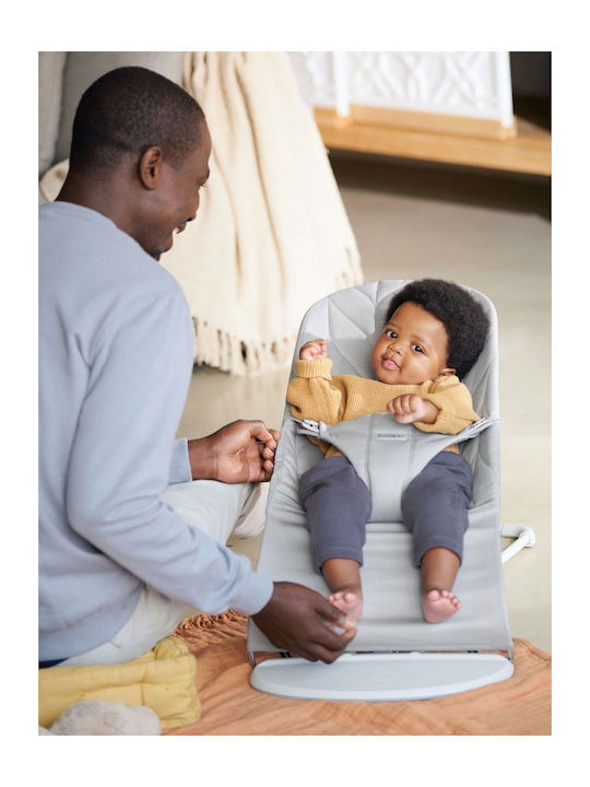 BabyBjorn Manual Baby Relax Bliss Petals Light Grey for Child up to 13kg