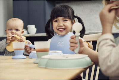 BabyBjorn Set Essgeschirr Baby Plate Spoon And Fork aus Kunststoff Grün 6Stück