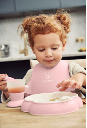 BabyBjorn Σετ Φαγητού Baby Plate Spoon And Fork από Πλαστικό Ροζ 3τμχ