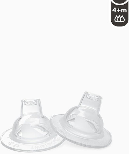 Twistshake Spout For Children's Cup Transparent Silicone Spout For 4+ Months 2 Pieces