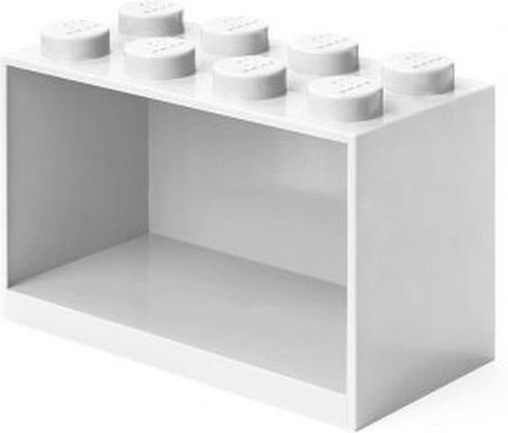 Kids' Box Shelf Mural 8 Studs White 32x16x21εκ.