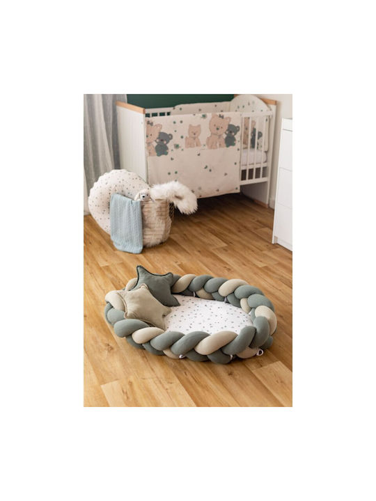 Bubaba Hearts Baby Nest Green 60x95cm