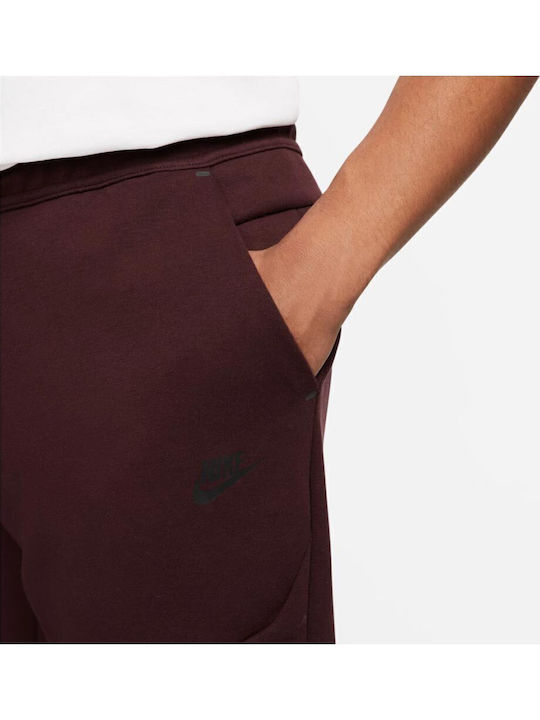 Sportswear Tech Fleece Sweatpants with Elastic Burgundy