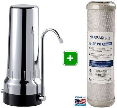 Atlas Filtri Countertop Water Filter System Depural Top with 10" Replacement Filter Atlas Filtri CB-AF PB 10 SX 0.5μm