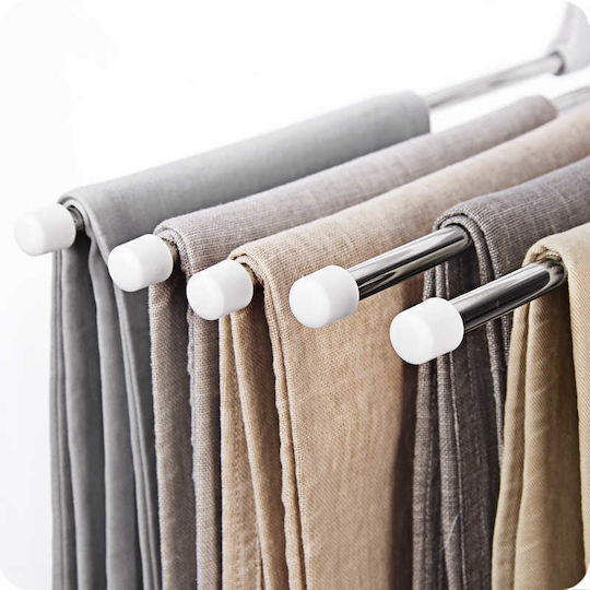 TnS Wardrobe Hanger Foldable for Pants Metallic White 07-950-0059 1pcs