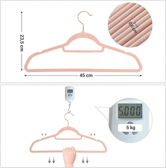 Songmics Κρεμάστρα Ρούχων Ροζ CRF21PK30 30τμχ
