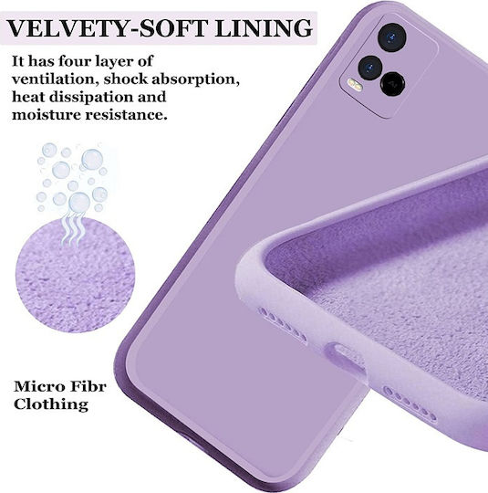 Y21 Y21s Y33s Silky Soft Touch Finish Back Cover Silicone Lilac (Vivo Y21)