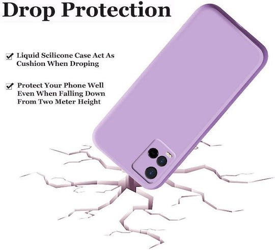 Y21 Y21s Y33s Silky Soft Touch Finish Back Cover Silicone Lilac (Vivo Y21)