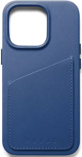 Mujjo Full Leather Wallet Δερμάτινο 1mm Monaco Blue (iPhone 14 Pro)