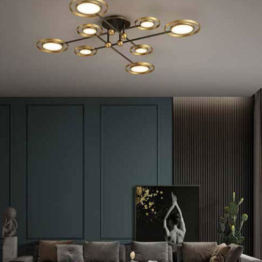 Eurolamp Ceiling Mount Light 92cm Gold with Integrated LED