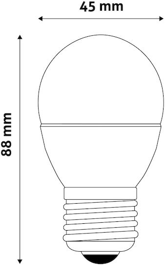 Avide ABBMG27NW-7W LED Bulb 7W for Socket E27 and Shape G45 Natural White 630lm