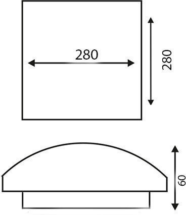 Adeleq Τετράγωνο Εξωτερικό LED Panel 18W με Φυσικό Λευκό Φως 4000K 28x28εκ.