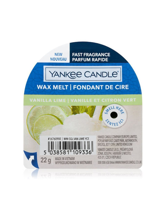 Yankee Candle Αρωματικό Wax Melt με Άρωμα Vanilla Lime 22gr