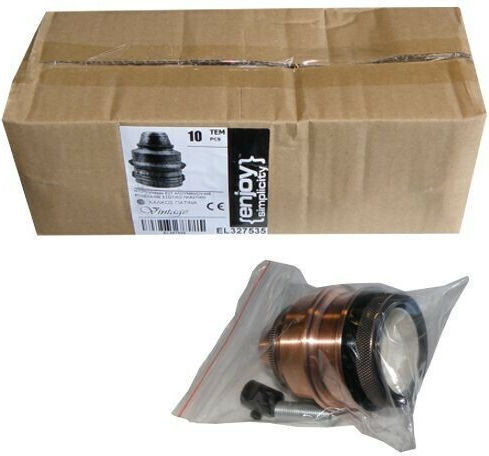 Elvhx Dulie Alimentare cu Soclu E27 în culoarea Auriu Set 1buc EL327547
