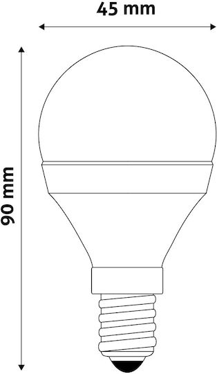 Avide ABBMG14NW-7W LED-Lampe 7W für Fassung E14 und Form P45 Naturweiß 600lm