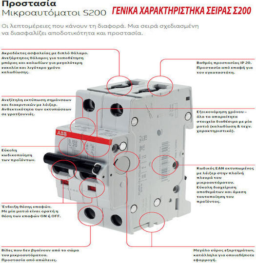 Abb Automatic Circuit Breaker 1A Double-pole AC 24756