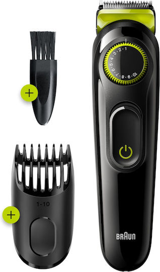 Braun Beard Trimmer 3 Rechargeable Hair Clipper Black BT3221