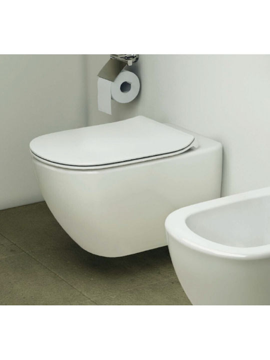 Ideal Standard Tesi II Aquablade Wall-Mounted Toilet and Flush White