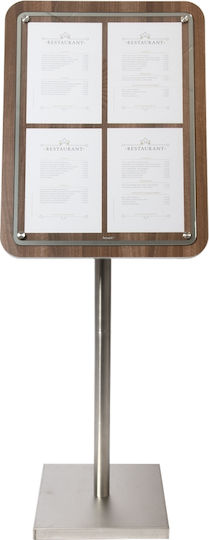 Securit Floor Stand for Menu 40x40x127 cm Glass Star