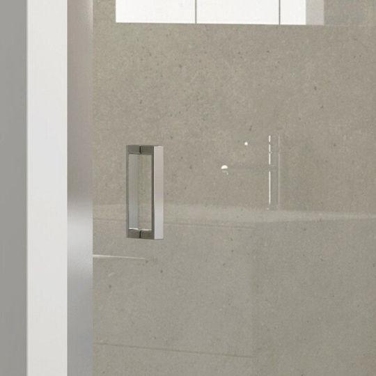 Karag New Flora 500 Duschwand für Dusche mit Schieben Tür 70x180cm Klarglas