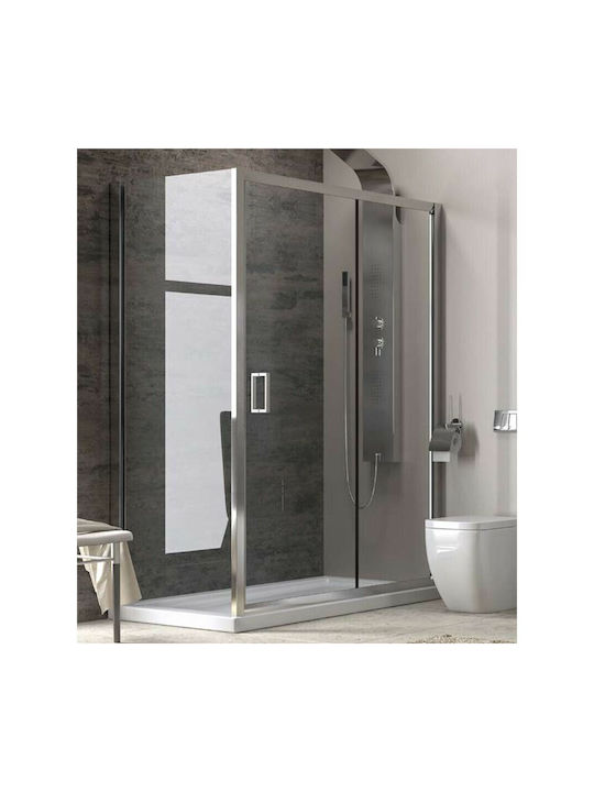 Karag New Flora 500 Διαχωριστικό Ντουζιέρας με Συρόμενη Πόρτα 100x180cm Clear Glass