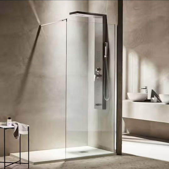 Tema Διαχωριστικό Ντουζιέρας 70x195cm Clear Glass Chrome