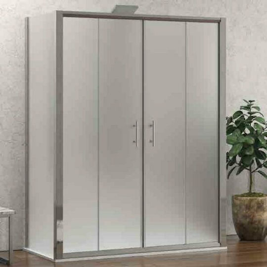 Karag Flora 600 Διαχωριστικό Ντουζιέρας με Συρόμενη Πόρτα 170x190cm Satine Cromo