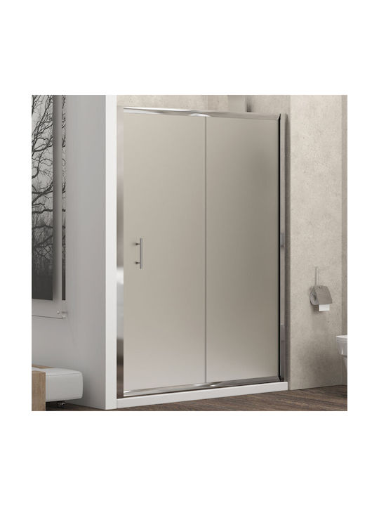 Karag Flora 500 Duschwand für Dusche mit Schieben Tür 70x190cm Stoff