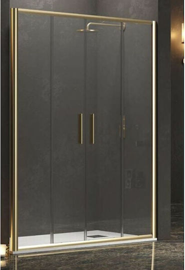 Duschabtrennung aus Wand-zu-Wand mit Klarglas EFE 400 160x190cm Oro