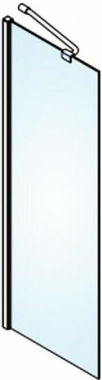 Devon Iwis Walk-In Divider de verandă Duș 87-89x200cm Sticlă curată Inox periat