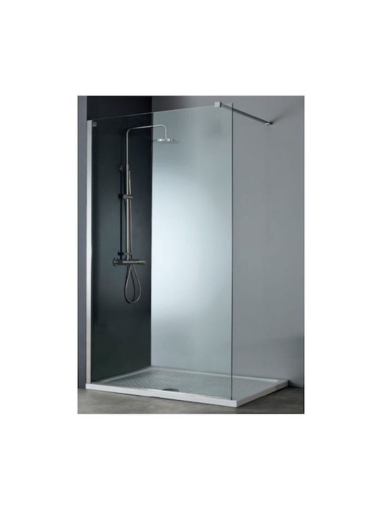 Devon Iwis Walk-In Duschwand für Dusche 87-89x200cm Sauberes Glas Inox gebürstet