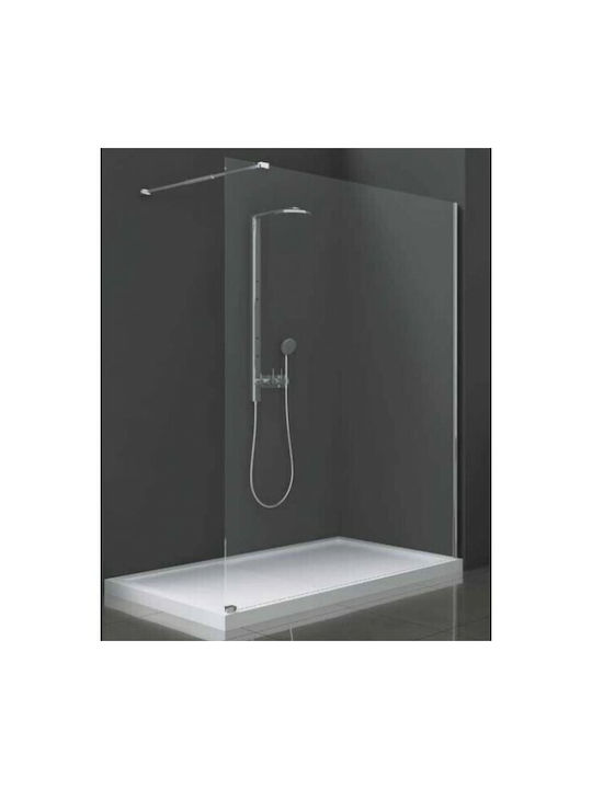 Karag Walkin 1 Duschwand für Dusche 90x200cm Klarglas Cromo