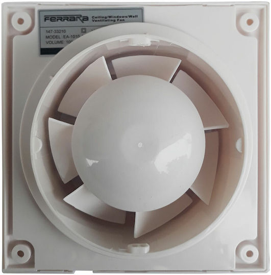 Eurolamp Επιτοίχιος Εξαεριστήρας Μπάνιου 100mm Λευκός