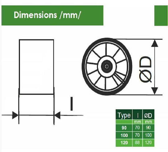 Mmotors MT-VO-90 Εξαεριστήρας Μπάνιου 90mm Λευκός