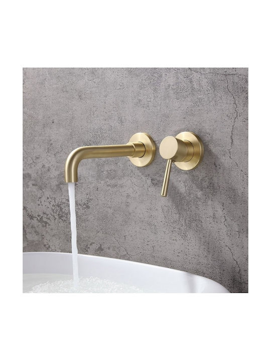 Karag Artemis Built-in Mixer & Spout Set for for Bathroom Sink 1 Exit Inox Oro