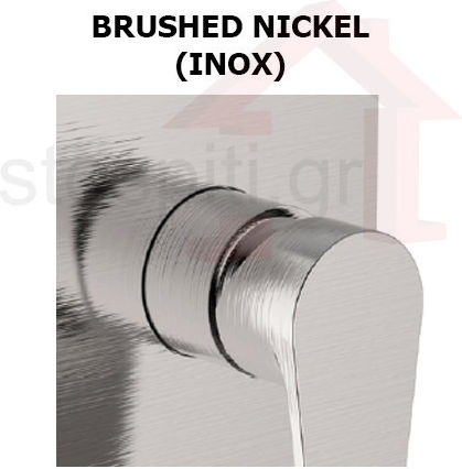 Teorema Velvet Комплект смесител и чучур за вграждане за Лавабо 1 Изход Inox Сребрист