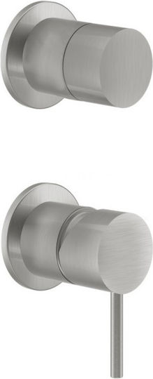 La Torre Elle 316 Built-in Faucet Mixer for Shower 2 Exits Inox Inox Brushed
