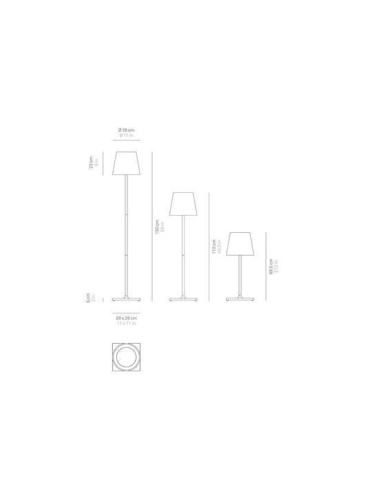 Zafferano Lampa De Podea LED Pentru Exterior IP54 Gri