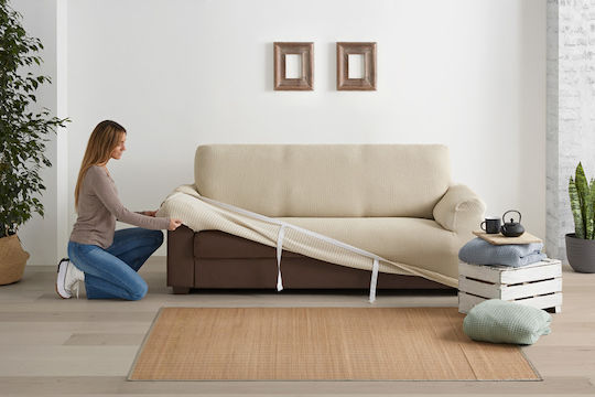 Mc Decor Delos Elastische Abdeckung für Zweisitziges Sofa Ceramides 130εκ. 1Stück MCL.EL.DHLOS.D KERAMIDI