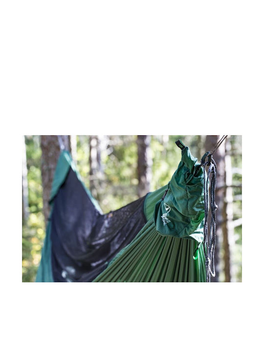 Ticket To The Moon Hängematte Fallschirm Einzeln Stoff Forest Green 310x140cm