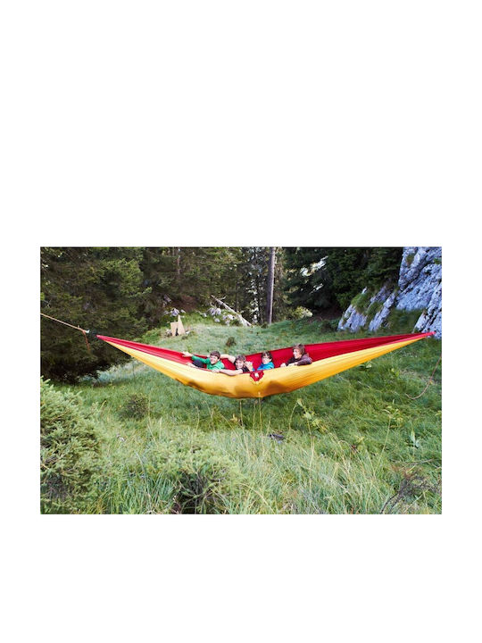 Ticket To The Moon Hängematte Fallschirm King Size Stoff Burgundy / Dark Yellow 320x200cm
