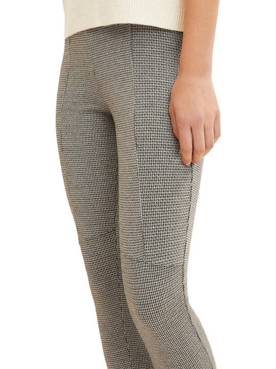 Dama Tesatura Pantaloni Carou Bej