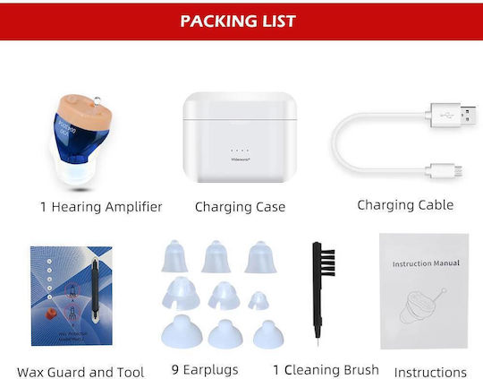 IncenSonic IncenSonic V30 Rechargeable CIC Hearing Aid for Right Ear