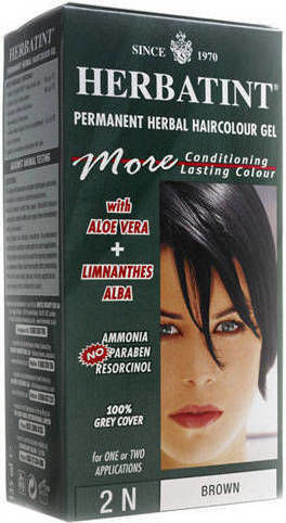 Herbatint Permanent Gel Βαφή Μαλλιών Χωρίς Αμμωνία 2N Μαύρο Καστανό 150ml