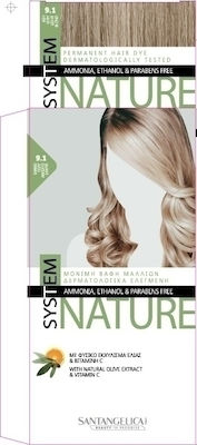 Sant' Angelica System Nature Set Hair Dye no Ammonia 9.1 Blonde Very light sandstone 60ml