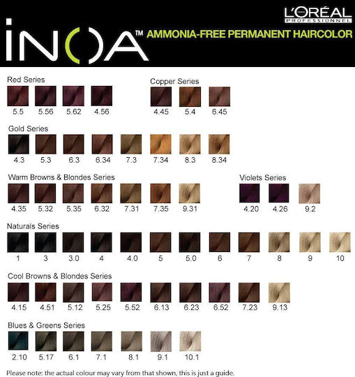 L'Oréal Professionnel Inoa Βαφή Μαλλιών Χωρίς Αμμωνία 7.4 Ξανθό Χαλκίνο 60ml