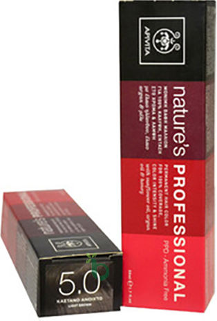 Apivita Nature's Professional Βαφή Μαλλιών Χωρίς Αμμωνία 5.0 Καστανό Ανοιχτό 50ml