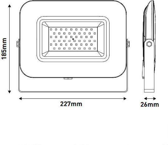 Eurolamp Waterproof LED Floodlight 50W Natural White 4000K IP65