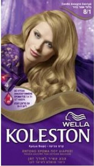Wella Koleston Kit Βαφή Μαλλιών 8/1 Ξανθό Ανοιχτό Σαντρέ 50ml