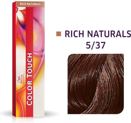 Wella Color Touch Rich Naturals Temporary Hair Dye no Ammonia 5/37 Chestnut Light Golden Brown 60ml